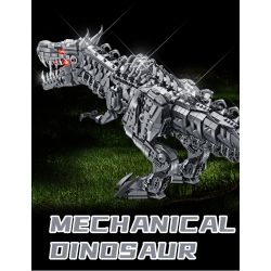 PanlosBrick 611016 Panlos Brick 611016 non  KHỦNG LONG CƠ TYRANNOSAURUS THÉP bộ đồ chơi xếp lắp ráp ghép mô hình Dino MECHANICAL DINOSAUR 2065 khối