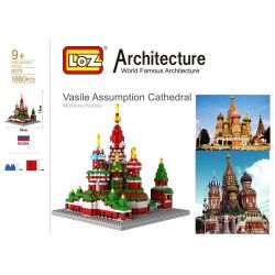 LOZ 9375 Xếp hình kiểu Nanoblock ARCHITECTURE Vasily Cathedral Nhà Thờ Vasily 1870 khối