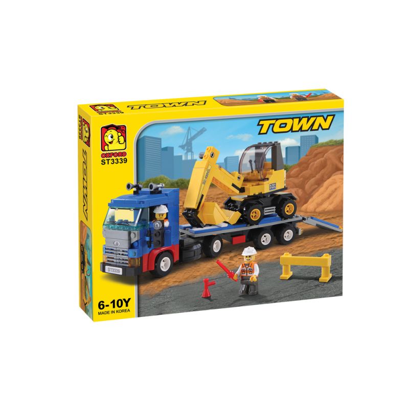 OXFORD ST3339 3339 non  XE KÉO HẠNG NẶNG bộ đồ chơi xếp lắp ráp ghép mô hình City 중장비 트레일러 Thành Phố
