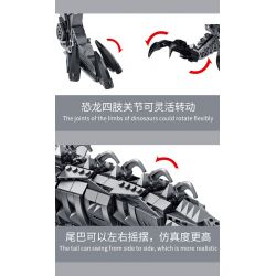 PanlosBrick 611016 Panlos Brick 611016 non  KHỦNG LONG CƠ TYRANNOSAURUS THÉP bộ đồ chơi xếp lắp ráp ghép mô hình Dino MECHANICAL DINOSAUR 2065 khối