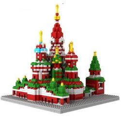 LOZ 9375 Xếp hình kiểu Nanoblock ARCHITECTURE Vasily Cathedral Nhà Thờ Vasily 1870 khối
