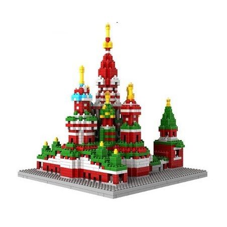 LOZ 9375 Xếp hình kiểu Nanoblock ARCHITECTURE Vasily Cathedral Nhà Thờ Vasily 1870 khối