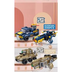 PanlosBrick 633102 Panlos Brick 633102 non  SÚNG BIẾN DẠNG XE HƠI bộ đồ chơi xếp lắp ráp ghép mô hình 976 khối