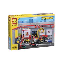 OXFORD ST3334 3334 non  CỬA HÀNG SỬA CHỮA F1 bộ đồ chơi xếp lắp ráp ghép mô hình Racers F1정비소 Đua Tốc Độ