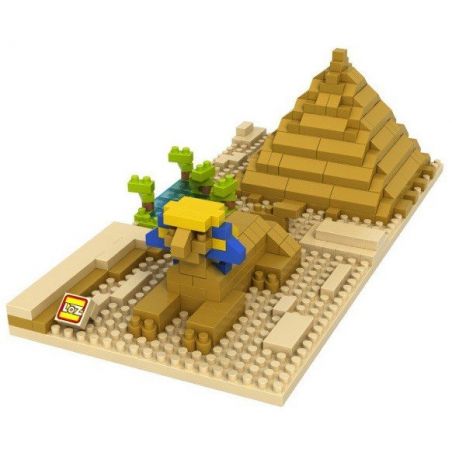 LOZ 9376 Xếp hình kiểu Nanoblock ARCHITECTURE Sphinx Pyramid Kim Tự Tháp Nhân Sư 330 khối