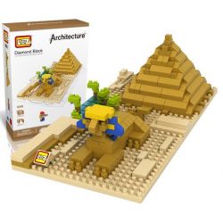LOZ 9376 Xếp hình kiểu Nanoblock ARCHITECTURE Sphinx Pyramid Kim Tự Tháp Nhân Sư 330 khối