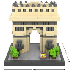LOZ 9377 Xếp hình kiểu Nanoblock ARCHITECTURE Triumphal Arch Khải Hoàn Môn 640 khối
