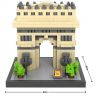 LOZ 9377 Xếp hình kiểu Nanoblock ARCHITECTURE Triumphal Arch Khải Hoàn Môn 640 khối