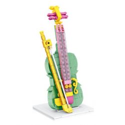 LIN07 00944 non  ĐÀN VI Ô LÔNG bộ đồ chơi xếp lắp ráp ghép mô hình MUSICAL INSTRUMENT VIOLINS 284 khối