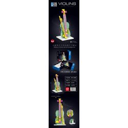 LIN07 00944 non  ĐÀN VI Ô LÔNG bộ đồ chơi xếp lắp ráp ghép mô hình MUSICAL INSTRUMENT VIOLINS 284 khối