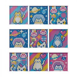 JAKI JK8261 8261 non  NGHỆ THUẬT PIXEL MÈO ĐA DẠNG bộ đồ chơi xếp lắp ráp ghép mô hình Art PIXEL ART MEOWGICAL KITTLES
