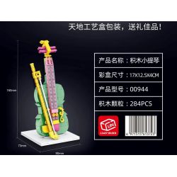 LIN07 00944 non  ĐÀN VI Ô LÔNG bộ đồ chơi xếp lắp ráp ghép mô hình MUSICAL INSTRUMENT VIOLINS 284 khối
