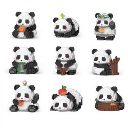 LELE BROTHER W1113 1113 non  TÚI QUÀ HOA PANDA GỒM 12 KIỂU bộ đồ chơi xếp lắp ráp ghép mô hình