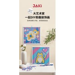 JAKI JK8261 8261 non  NGHỆ THUẬT PIXEL MÈO ĐA DẠNG bộ đồ chơi xếp lắp ráp ghép mô hình Art PIXEL ART MEOWGICAL KITTLES