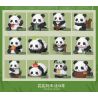 LELE BROTHER W1113 1113 non  TÚI QUÀ HOA PANDA GỒM 12 KIỂU bộ đồ chơi xếp lắp ráp ghép mô hình
