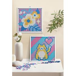 JAKI JK8261 8261 non  NGHỆ THUẬT PIXEL MÈO ĐA DẠNG bộ đồ chơi xếp lắp ráp ghép mô hình Art PIXEL ART MEOWGICAL KITTLES