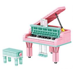 LIN07 00943 non  ĐÀN PIANO bộ đồ chơi xếp lắp ráp ghép mô hình MUSICAL INSTRUMENT PIANO 296 khối