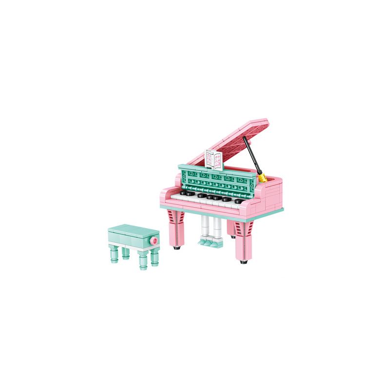 LIN07 00943 non  ĐÀN PIANO bộ đồ chơi xếp lắp ráp ghép mô hình MUSICAL INSTRUMENT PIANO 296 khối