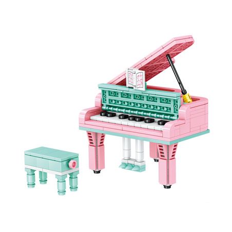 LIN07 00943 non  ĐÀN PIANO bộ đồ chơi xếp lắp ráp ghép mô hình MUSICAL INSTRUMENT PIANO 296 khối