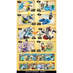 ELEPHANT JX1224 1224 non  ĐẠI CHIẾN NINJA THẾ GIỚI 8 LOẠI bộ đồ chơi xếp lắp ráp ghép mô hình