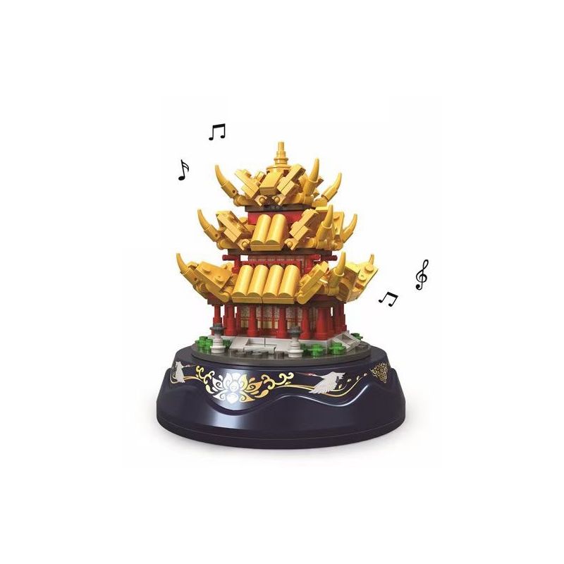 WOMA C0371 0371 non  HỘP NHẠC THÁP DƯƠNG bộ đồ chơi xếp lắp ráp ghép mô hình Creator MUSIC BOX Sáng Tạo 285 khối