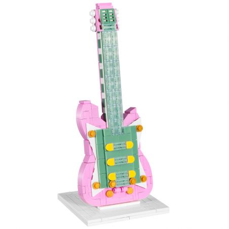 LIN07 00942 non  ĐÀN GHI TA bộ đồ chơi xếp lắp ráp ghép mô hình MUSICAL INSTRUMENT GUITAR 286 khối