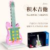LIN07 00942 non  ĐÀN GHI TA bộ đồ chơi xếp lắp ráp ghép mô hình MUSICAL INSTRUMENT GUITAR 286 khối