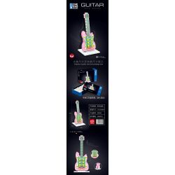 LIN07 00942 non  ĐÀN GHI TA bộ đồ chơi xếp lắp ráp ghép mô hình MUSICAL INSTRUMENT GUITAR 286 khối