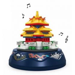 WOMA C0370 0370 non  MUSIC BOX GÓC THÁP CỦA TỬ CẤM THÀNH bộ đồ chơi xếp lắp ráp ghép mô hình Creator Sáng Tạo 235 khối