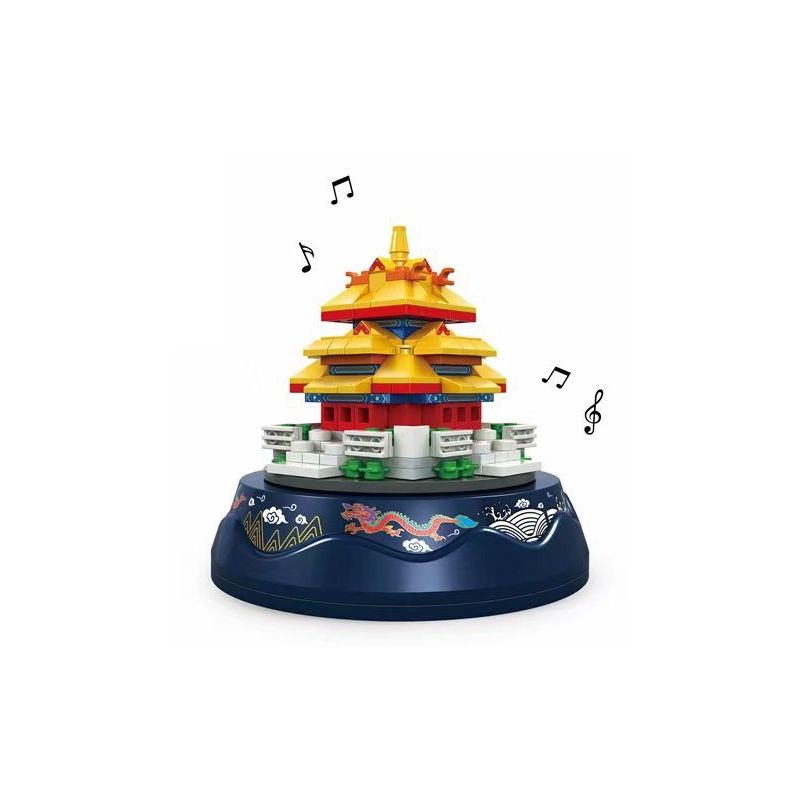 WOMA C0370 0370 non  MUSIC BOX GÓC THÁP CỦA TỬ CẤM THÀNH bộ đồ chơi xếp lắp ráp ghép mô hình Creator Sáng Tạo 235 khối