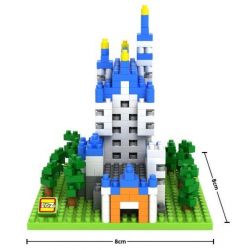 LOZ 9380 Xếp hình kiểu Nanoblock ARCHITECTURE Neuschwanstein Castle Lâu đài Neuschwanstein 550 khối