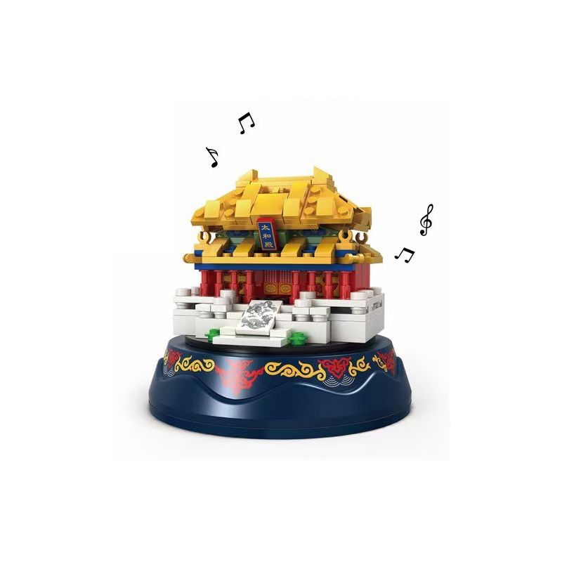 WOMA C0369 0369 non  HỘP NHẠC HỘI TRƯỜNG HÒA ÂM TỐI CAO bộ đồ chơi xếp lắp ráp ghép mô hình Creator MUSIC BOX Sáng Tạo 230 khối