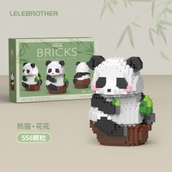 LELE BROTHER W1109 1109 non  CƠM KHÔ HOA GẤU TRÚC bộ đồ chơi xếp lắp ráp ghép mô hình 556 khối