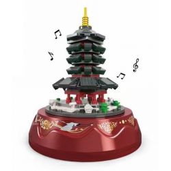 WOMA C0368 0368 non  HỘP NHẠC CHÙA LÔI PHONG bộ đồ chơi xếp lắp ráp ghép mô hình Creator MUSIC BOX Sáng Tạo 211 khối