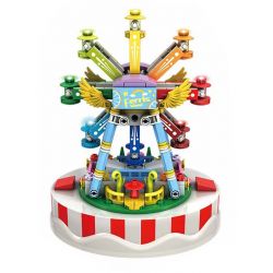 WOMA C0366 0366 non  HỘP NHẠC VÒNG QUAY HẠNH PHÚC bộ đồ chơi xếp lắp ráp ghép mô hình Creator MUSIC BOX FERRIS WHEEL Sáng Tạo 343 khối