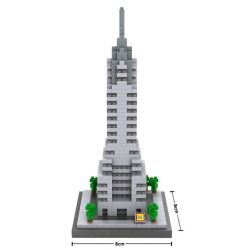 LOZ 9381 Xếp hình kiểu Nanoblock ARCHITECTURE Chrysler Building Tòa Nhà Chrysler 550 khối