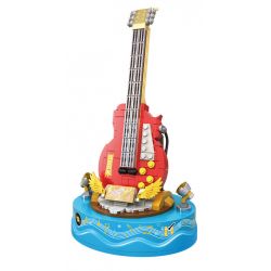 WOMA C0365 0365 non  HỘP NHẠC: GUITAR ĐIỆN bộ đồ chơi xếp lắp ráp ghép mô hình Creator MUSIC BOX Sáng Tạo 308 khối