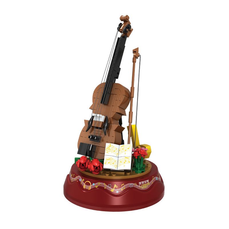 WOMA C0362 0362 non  HỘP NHẠC: VIOLON bộ đồ chơi xếp lắp ráp ghép mô hình Creator MUSIC BOX VIOLIN Sáng Tạo 217 khối