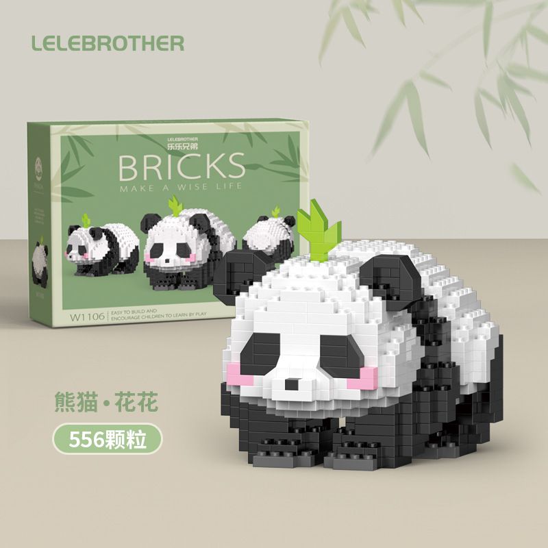 LELE BROTHER W1106 1106 non  PANDA HUAHUA TROT bộ đồ chơi xếp lắp ráp ghép mô hình 556 khối