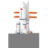 GUDI 11003 non  PHƯƠNG TIỆN PHÓNG MINI LONG MARCH 5 bộ đồ chơi xếp lắp ráp ghép mô hình Space Thám Hiểm Không Gian 247 khối