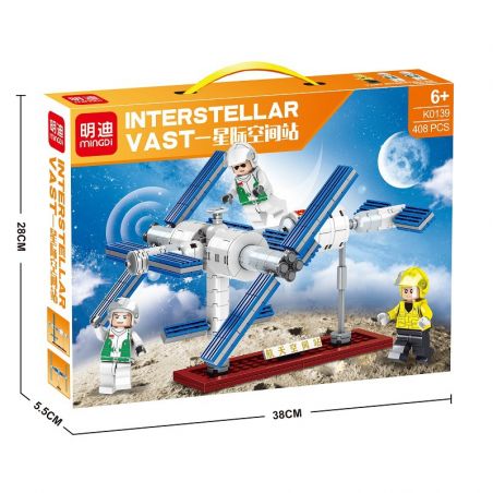 MINGDI K0139 0139 non  TRẠM VŨ TRỤ GIỮA CÁC VÌ SAO bộ đồ chơi xếp lắp ráp ghép mô hình Space INTERSTELLAR VAST Thám Hiểm Không Gian 408 khối