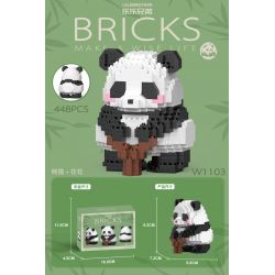 LELE BROTHER W1103 1103 non  BÀI TẬP PANDA HUAHUA bộ đồ chơi xếp lắp ráp ghép mô hình 448 khối