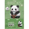LELE BROTHER W1103 1103 non  BÀI TẬP PANDA HUAHUA bộ đồ chơi xếp lắp ráp ghép mô hình 448 khối
