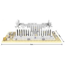 LOZ 9383 Xếp hình kiểu Nanoblock ARCHITECTURE Greek Temple đền Thờ Hy Lạp 600 khối