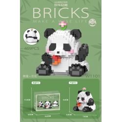 LELE BROTHER W1101 1101 non  PANDA HUAHUA ĐÃ TỪ CHỐI bộ đồ chơi xếp lắp ráp ghép mô hình 469 khối