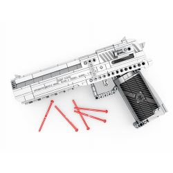 REOBRIX 77001 non  SA MẠC ĐẠI BÀNG. bộ đồ chơi xếp lắp ráp ghép mô hình Gun DESERT EAGLE Súng 408 khối