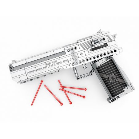 REOBRIX 77001 non  SA MẠC ĐẠI BÀNG. bộ đồ chơi xếp lắp ráp ghép mô hình Gun DESERT EAGLE Súng 408 khối