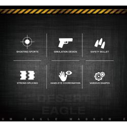 REOBRIX 77001 non  SA MẠC ĐẠI BÀNG. bộ đồ chơi xếp lắp ráp ghép mô hình Gun DESERT EAGLE Súng 408 khối