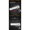 REOBRIX 77001 non  SA MẠC ĐẠI BÀNG. bộ đồ chơi xếp lắp ráp ghép mô hình Gun DESERT EAGLE Súng 408 khối
