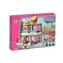 OXFORD HS3397 3397 non  NHÀ BÁNH MÌ KẸP THỊT bộ đồ chơi xếp lắp ráp ghép mô hình City 햄버거하우스 Thành Phố